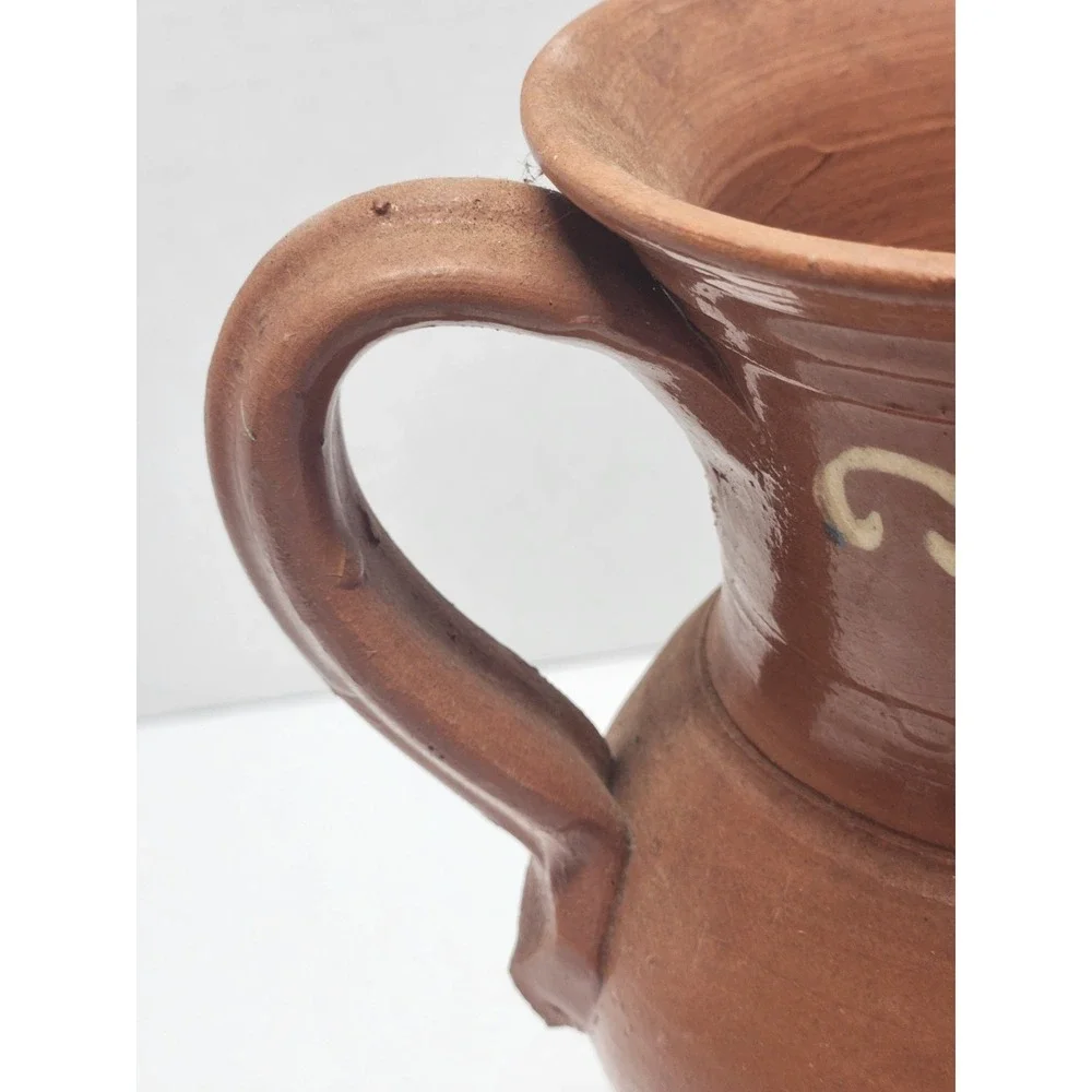 Vintage- Portugal Norleans Hand Painted‎ Pitcher Brown Autumn